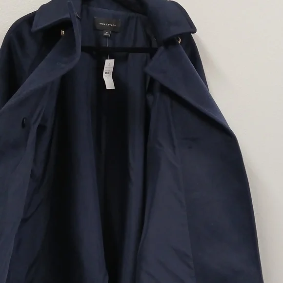 NWT Ann Taylor Elegant Blue Double-Breasted Women's Pea Coat XS - Picture 6 of 8